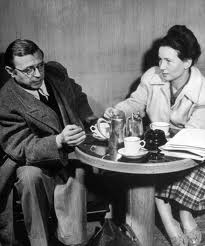 ژان پل سارتر به همراه سیمون دوبوار